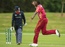 Jason Holder celebrates bowling Azeem Rafiq, England v West Indies, Quarter-final, ICC Under-19 World Cup, Rangiora, January 23, 2010