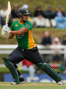 Kieran Noema-Barnett cuts during his 49, Central Districts v Auckland, HRV Cup final, New Plymouth, January 31, 2009