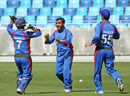 Karim Sadiq shows his delight as he celebrates a wicket, Afghanistan v Ireland, ICC World Twenty20 Qualifiers, February 9, 2010