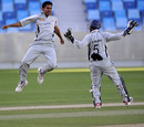 Qasim Zubair jumps for joy on his way to a five-wicket haul, Netherlands v UAE, ICC World Twenty20 Qualifiers, February 10, 2010 