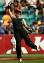 Rachel Priest celebrates her match-winning catch of Alyssa Healy, Australia v New Zealand, 1st women's T20, Hobart, 21 February, 2010