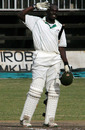 David Obuya saluting the crowd on his half century, Kenya v Netherlands, Intercontinental Cup, Nairobi, February 23, 2010