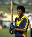 Ravindran Ratnayeke bats, India v Sri Lanka, Asia Cup, Sharjah, April 8, 1984