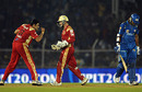 Anil Kumble is chuffed after foxing Saurabh Tiwary, Mumbai Indians v Royal Challengers Bangalore, IPL, Mumbai, March 20, 2010