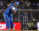 Shikhar Dhawan drives during his fifty, Mumbai Indians v Chennai Super Kings, IPL, Mumbai, March 25, 2010
