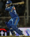 Saurabh Tiwary cuts during his knock of 31, Mumbai Indians v Kings XI Punjab, IPL, Mumbai, March 30, 2010