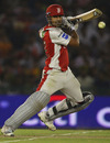 Ravi Bopara drives off the back foot through the off side, Kings XI Punjab v Royal Challengers Bangalore, IPL, Mohali, April 2, 2010