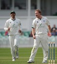 Gareth Andrew celebrates as he removes Dawid Malan, Worcestershire v Middlesex, County Championship Division Two, New Road, April 11, 2010
