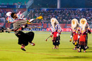 Students of the Tibetan Institute of Performing Arts perform the 'Tashi Shopa', Kings XI Punjab v Deccan Chargers, IPL, Dharamsala, April 16, 2010