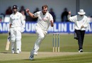 Tom Smith celebrates as James Foster is caught behind, Essex v Lancashire, County Championship, Division One, Chelmsford, April 23, 2010