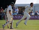 Jade Dernbach sets off after claiming another wicket, Surrey v Worcestershire, County Championship, Division Two, Whitgift School, April 23, 2010