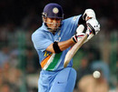 Sachin Tendulkar rides the bounce of a lifter and plays to leg, Pakistan v India, 3rd ODI, Lahore, February 13, 2006