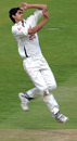 Gemaal Hussain on his way to a matchwinning five-wicket haul, Middlesex v Gloucestershire, County Championship, Division Two, Lord's, April 30, 2010