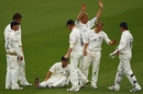 Dale Benkenstein injured his knee while fielding in Durham's game against Yorkshire at Headingley, Yorkshire v Durham, County Championship, Division One, April 28, 2010