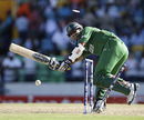 Mashrafe Mortaza walks across and loses his off stump to Ryan Harris, Australia v Bangladesh, Group A, ICC World Twenty20, Barbados, May 5, 2010