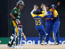 Eshani Kaushalya celebrates the dismissal of Nain Abidi with her team, Pakistan v Sri Lanka, ICC Women's World Twenty20, Basseterre, May 6 2010