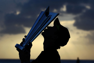 Paul Collingwood poses for the cameras