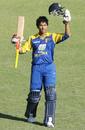 Dinesh Chandimal savours his maiden ODI century, Sri Lanka v India, Tri-series, 5th ODI, Harare, June 5, 2010