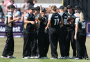 New Zealand soon had cause to celebrate as England lost regular wickets in their chase, England Women v New Zealand Women, 3rd Twenty20, Hove, July 2, 2010