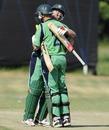Kevin O'Brien and John Mooney celebrate Ireland's victory, Ireland v Scotland, ICC WCL Division 1, Voorburg, July 5, 2010