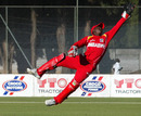 Zimbabwe Under-19 keeper Kudzai Sauramba makes an athletic save, Zimbabwe Under-19 v South Africa Under-19, 2nd ODI, Harare, July 5, 2010