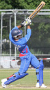 Mohammad Nabi hits out during his crucial 47, Afghanistan v Kenya, ICC WCL Division 1, Amstelveen, July 5, 2010