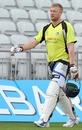 Andrew Flintoff heads for a net at Old Trafford, Lancashire v Nottinghamshire, Friends Provident t20, Old Trafford, July 14, 2010