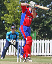 Jersey's R Driver punches through the off side, Jersey v Scotland A, World Cricket League Europe Division One, Jersey, July 17, 2010