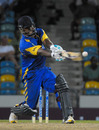 Dwayne Smith hitting the six over square leg which tied the one over eliminator, Barbados v Combined Colleges and Campuses, Caribbean T20, 4th match, July 23, 2010