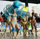 Carnival dancers add colour to the proceedings, Trinidad & Tobago v Jamaica, Caribbean T20, 3rd place play-off, Port of Spain, July 31, 2010