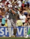 Mark Greatbatch drives powerfully, New Zealand v South Africa, World Cup, Auckland, February 29, 1992