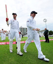England's centurions Matt Prior and Eoin Morgan are clapped off the ground, England v Pakistan, 1st Test, Trent Bridge, 1 August 2010