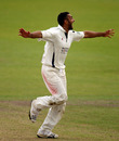 Ajmal Shahzad make two vital breakthroughs in the evening session, Nottinghamshire v Yorkshire, County Championship, Division One, September 8, 2010
