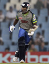 Mahela Jayawardene is about to be caught at third man, Chennai Super Kings v Wayamba, Champions League Twenty20, Centurion, September 15, 2010