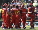 Lions are overjoyed after dismissing Ramnaresh Sarwan, Lions v Guyana, Champions League Twenty20 2010, Johannesburg, September 19, 2010