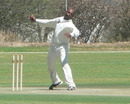 Uganda captain Akbar Baig bowls, Namibia v Uganda, 3rd day, ICC Intercontinental Shield, Windhoek, September 20, 2010