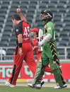 Richard Ramdeen walks back after being dismissed by Daniel Christian, Guyana v South Australia, Champions League Twenty20, Johannesburg, September 21, 2010