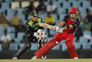 Callum Ferguson is about to be dismissed leg before for 71, Warriors v South Australia, Champions League Twenty20, Centurion, September 25, 2010