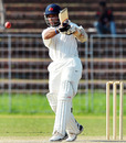 Ajinkya Rahane plays an aggressive pull shot, Board President's XI v Australians, Chandigarh, 3rd day, September 27, 2010
