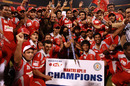 Mangalore United celebrate after winning the Karnataka Premier League 2010, Bangalore Provident (Rural) v Mangalore United, final, Karnataka Premier League, Bangalore, September 29, 2010