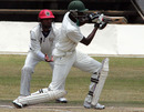 Collins Obuya drives during his half-century, Kenya v Afghanistan, Intercontinental Cup, Nairobi, 3rd day, October 4, 2010