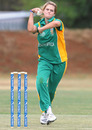 Legspinner Dane van Niekerk in her delivery stride, Pakistan Women v South Africa Women, ICC Women's Cricket Challenge, Potchefstroom, October 7, 2010