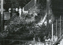 Stands burn at the end of the fourth day, India v Australia, 1st Test, Brabourne Stadium, Bombay, November 8, 1969