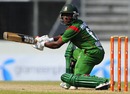 Imrul Kayes plays towards third man during his fifty, Bangladesh v New Zealand, 3rd ODI, Mirpur, October 11, 2010
