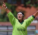 Pakistan's offspinner Nida Dar was the Player of the Match for her tight spell, Ireland Women v Pakistan Women, ICC Women's Cricket Twenty20 Challenge, Potchefstroom, October 16, 2010