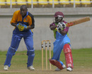 Rajindra Chandrika scores through the off side during his half-century, Barbados v Sagicor High Performance Centre, WICB Cup, Jamaica, October 19, 2010
