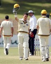 Marcus North enjoys the moment after reaching his century, South Australia v Western Australia, Sheffield Shield, Adelaide, 4th day, November 1, 2010