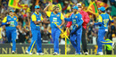 Lasith Malinga grabs a stump as a souvenir after taking the last Australian wicket, Australia v Sri Lanka, 2nd ODI, Sydney, November 5, 2010