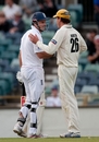Western Australia captain Marcus North congratulates Andrew Strauss on England's win, Western Australia v England XI, Perth, November 7 2010