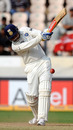 Virender Sehwag lofts one down the ground enroute to a quick half-century, India v New Zealand, 2nd Test, Hyderabad, 5th day, November 16, 2010